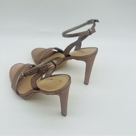 Sam Edelman | Jade Sandals | Snake Print | Rose Gold | Size 7.5 - Picture 8 of 10